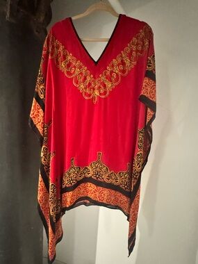 Custom Silk kaftan /poncho/blouse 
One of a kind